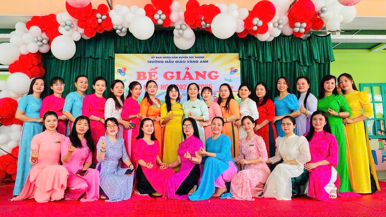 TRƯỜNG MẪU GIÁO VÀNG ANH TỔ CHỨC LỄ BẾ GIẢNG NĂM HỌC 2024-2025