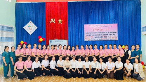 TRƯỜNG MẪU GIÁO VÀNG ANH TỔ CHỨC TẬP HUẤN TUYÊN TRUYỀN BỆNH TAY CHÂN MIỆNG CHO TẬP THỂ CÁN BỘ, GIÁO VIÊN, NHÂN VIÊN VÀ CÁC NHÓM LỚP TƯ THỤC. NĂM HỌC 2025-2026