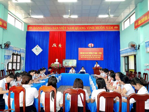 CHI BỘ TRƯỜNG MẪU GIÁO VÀNG ANH TỔ CHỨC SINH HOẠT CHI BỘ THƯỜNG KỲ THÁNG 8/2026 VÀ THỰC HIỆN MÔ HÌNH "MỖI THÁNG MỘT CÂU CHUYỆN VỀ BÁC"