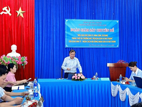 TRƯỜNG MẪU GIÁO VÀNG ANH ĐÓN ĐOÀN GIÁM SÁT CHUYÊN ĐỀ VỀ HIỆU QUẢ ĐẦU TƯ, MUA SẮM, SỬ DỤNG TRANG THIẾT BỊ TRƯỜNG HỌC
